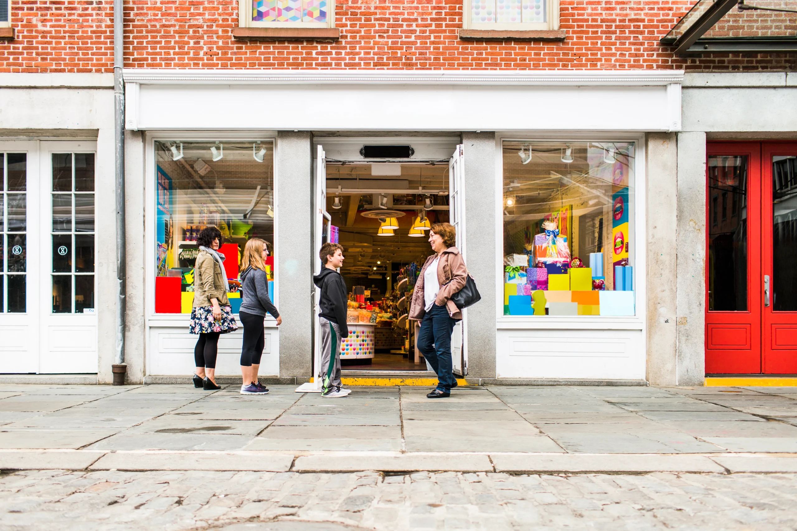Modern welcoming retail store entrance