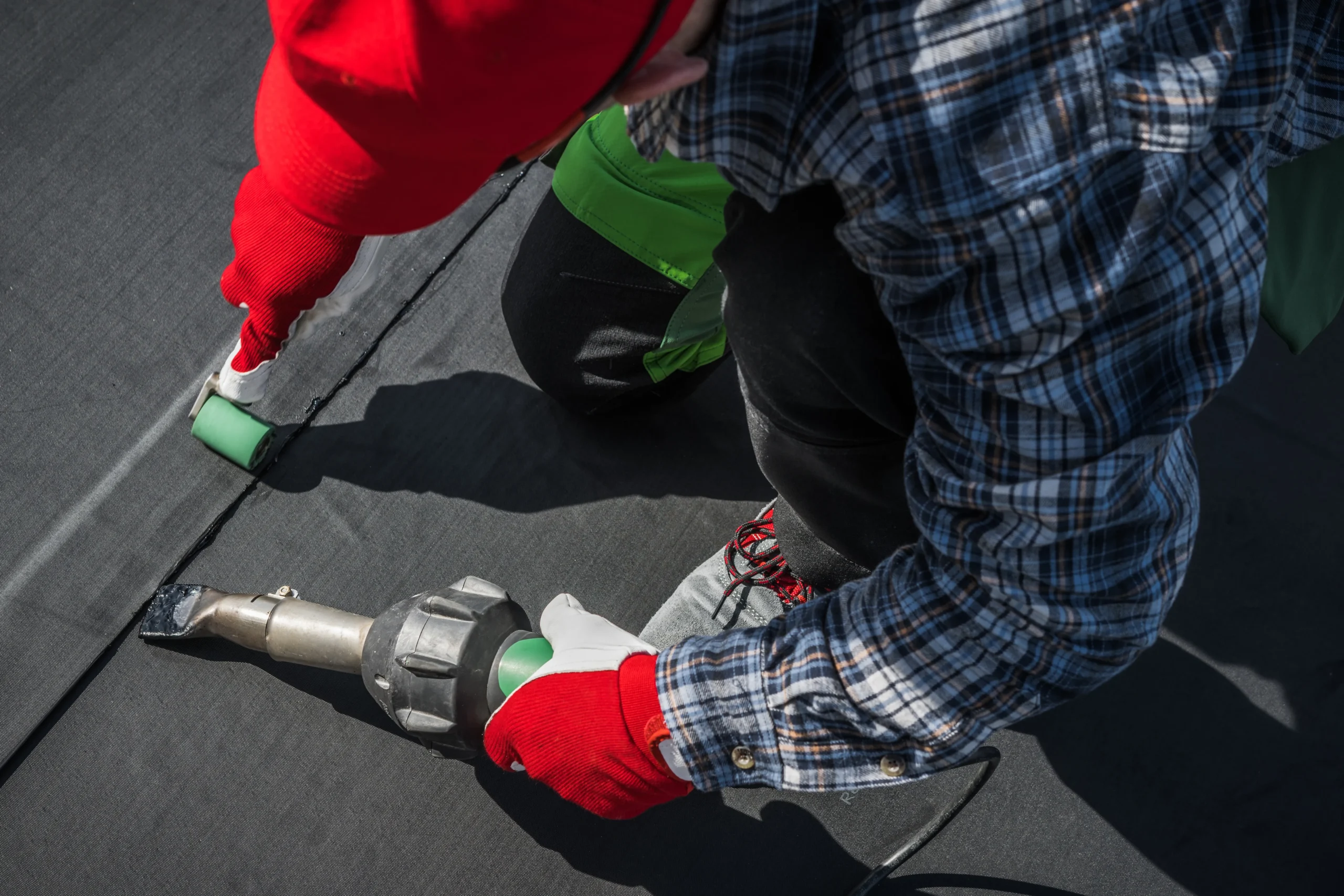 Patching a commercial flat roof