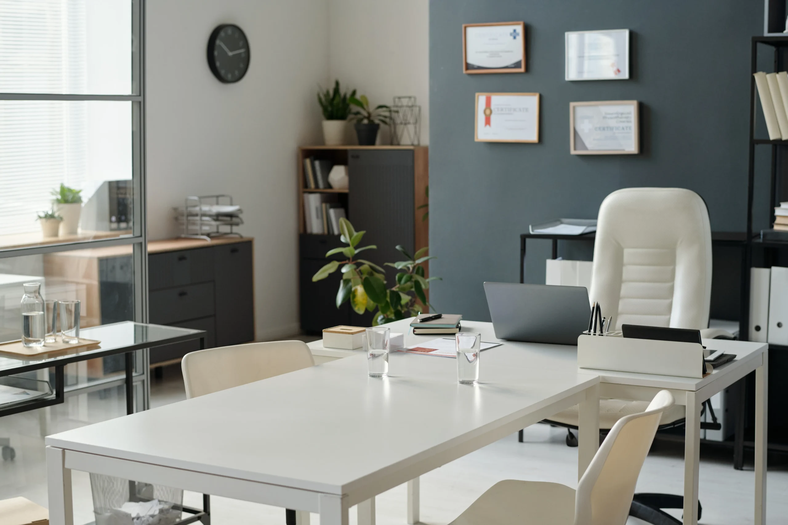 Professional Regina office with eggshell paint finish